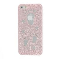 Voetjes en sterren hardcase iphone 5 roze