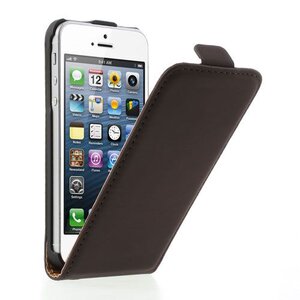 Lederen Case iphone 5 Koffiebruin