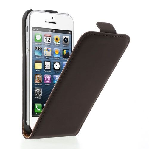 Lederen Case iphone 5 Koffiebruin
