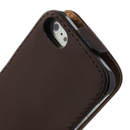 lederen case iphone 5 koffiebruin