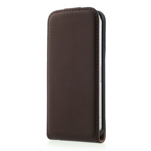 lederen case iphone 5 koffiebruin