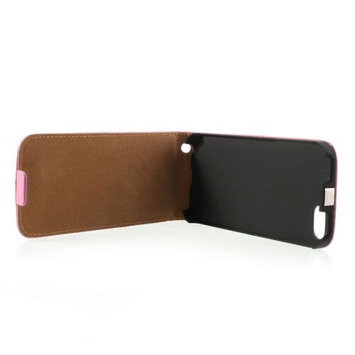 lederen case iphone 5 roze