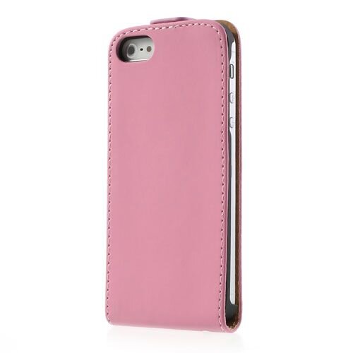 lederen case iphone 5 roze