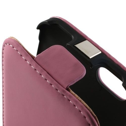 lederen case iphone 5 roze