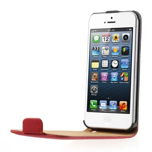 lederen case iphone 5 rood