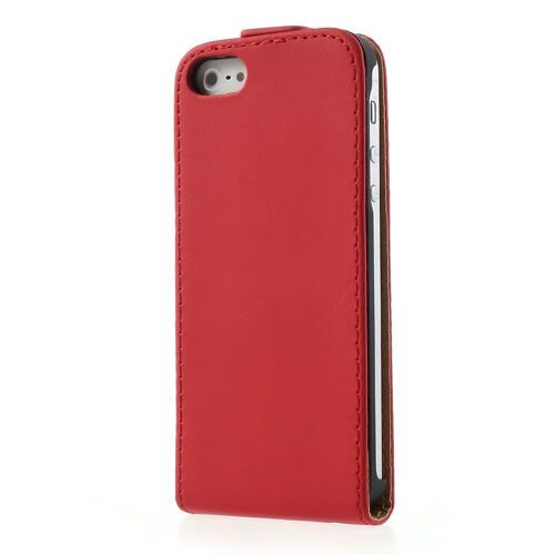 lederen case iphone 5 rood