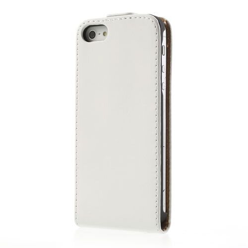 lederen case iphone 5 wit