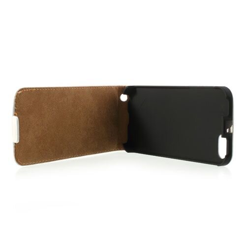 lederen case iphone 5 wit