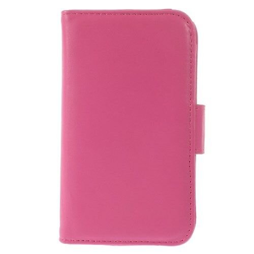 lederen pu portemonnee case iphone 5 roze