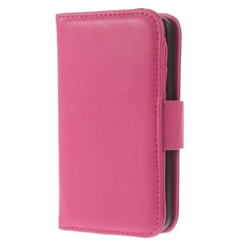 lederen pu portemonnee case iphone 5 roze