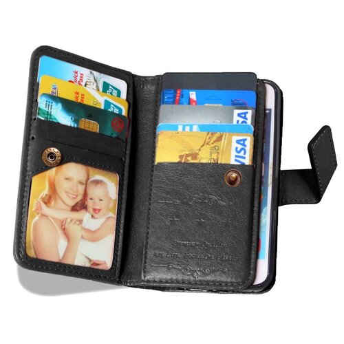 Crazy Horse crazy horse 9 kaartsleuven lederen portemonnee hoesje voor iphone se 5s 5 zwart Crazy Horse crazy horse 9 kaartsleuven lederen portemonnee hoesje voor iphone se 5s 5 zwart