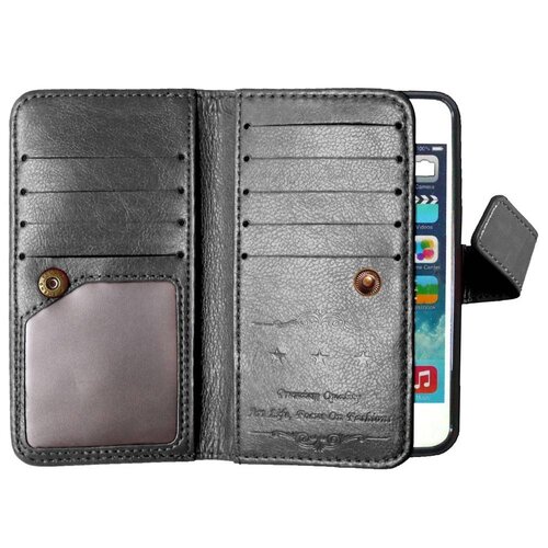 Crazy Horse crazy horse 9 kaartsleuven lederen portemonnee hoesje voor iphone se 5s 5 zwart Crazy Horse crazy horse 9 kaartsleuven lederen portemonnee hoesje voor iphone se 5s 5 zwart