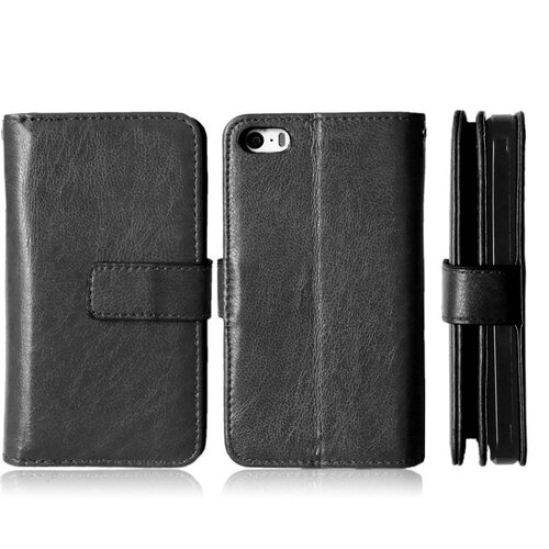 Crazy Horse crazy horse 9 kaartsleuven lederen portemonnee hoesje voor iphone se 5s 5 zwart Crazy Horse crazy horse 9 kaartsleuven lederen portemonnee hoesje voor iphone se 5s 5 zwart