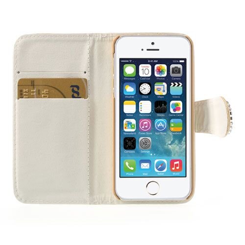 parel wallet case iphone 5 goud
