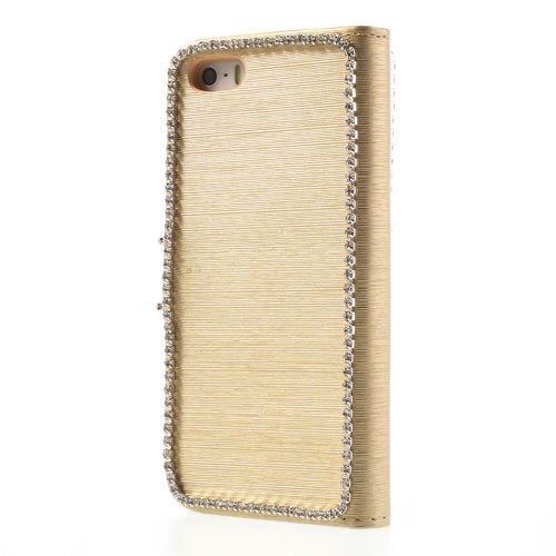 parel wallet case iphone 5 goud