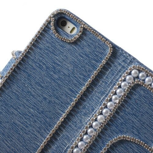 parel wallet case iphone 5 blauw parel wallet case iphone 5 blauw