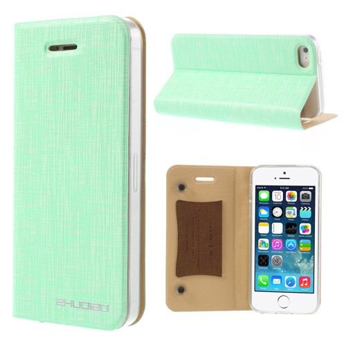 lederen stand case iphone 5 mintgroen