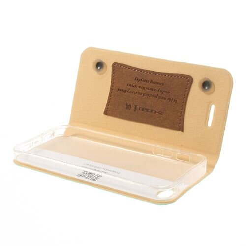 lederen stand case iphone 5 mintgroen