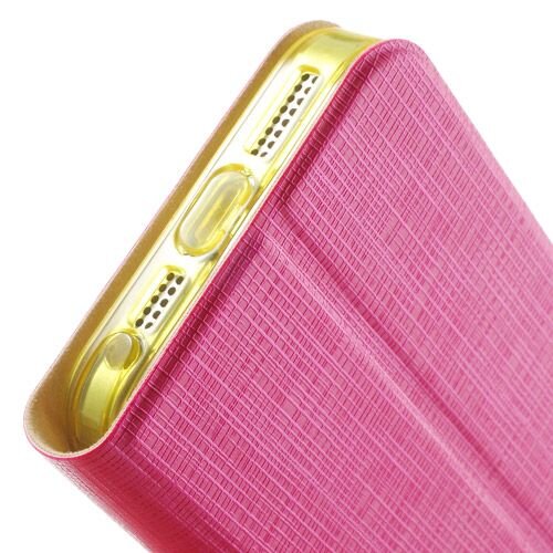 lederen stand case iphone 5 roze 6655326