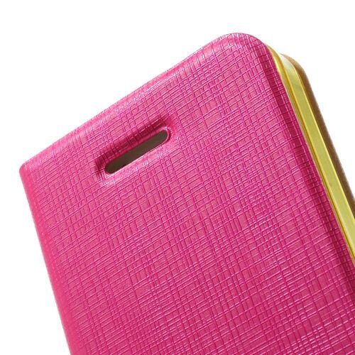lederen stand case iphone 5 roze 6655326
