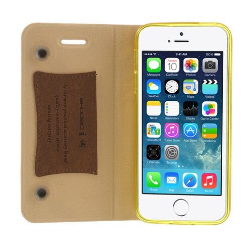 lederen stand case iphone 5 roze 6655326