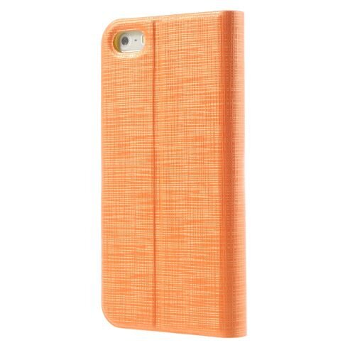 lederen stand case iphone 5 oranje