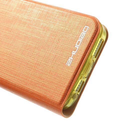lederen stand case iphone 5 oranje