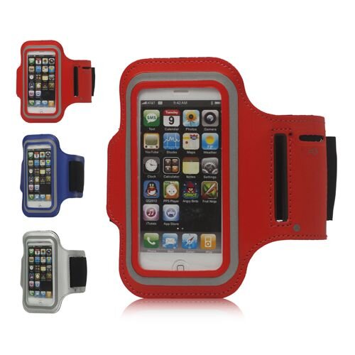 sport armband case cover voor iphone 5 rood