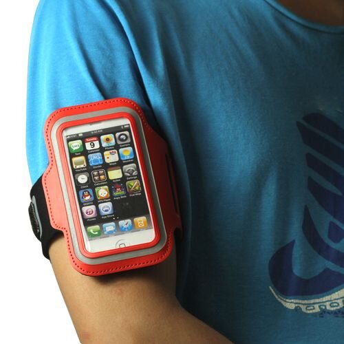 sport armband case cover voor iphone 5 rood