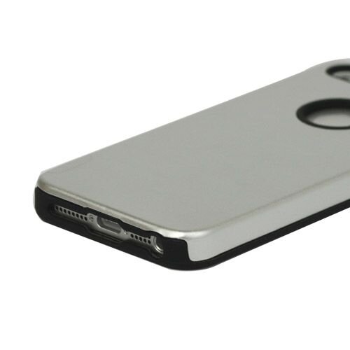aluminium siliconen case voor de iphone 5 zilver