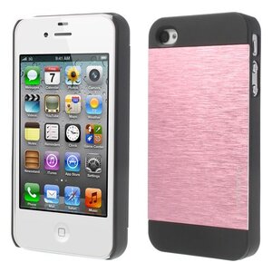 MOTOMO Brushed Aluminium Hard Case iPhone 4 4s - Roze