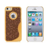 Vergulde plastic hoesje voor de iPhone 5 5S(bruin)