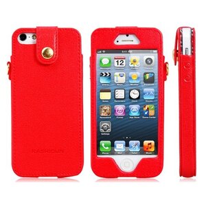 Kashidun lederen hoesje iPhone 5 5S (Rood) Kashidun lederen hoesje iPhone 5 5S (Rood)