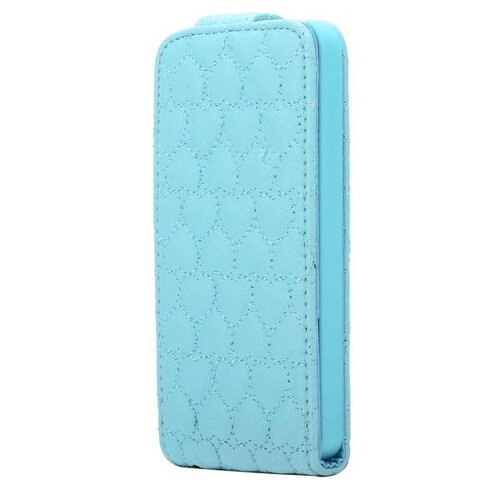 blauwe hartjes gestikte lederen flipcase iphone 5 blauwe hartjes gestikte lederen flipcase iphone 5