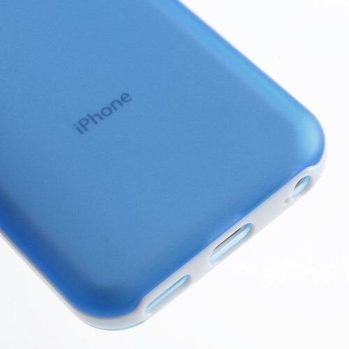 glossy transparante tpu case voor iphone 5c blauw glossy transparante tpu case voor iphone 5c blauw