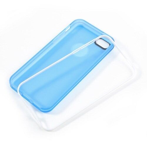 glossy transparante tpu case voor iphone 5c blauw glossy transparante tpu case voor iphone 5c blauw