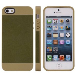 Fashion Krasbestendig Duo Materiaal Hard Case voor iPhone 5/5S (groen) Fashion Krasbestendig Duo Materiaal Hard Case voor iPhone 5/5S (groen)