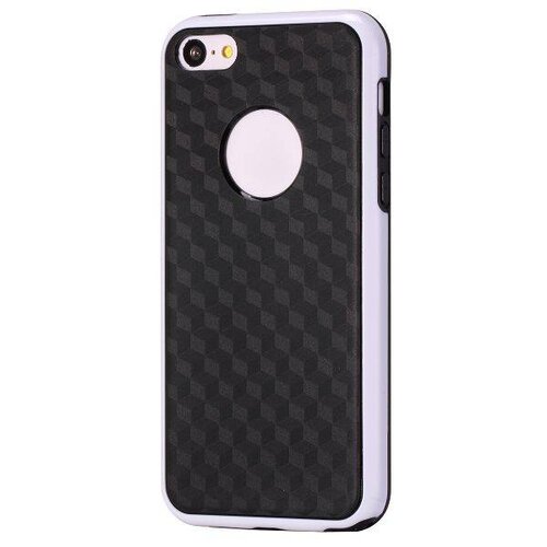 tpu pc hard case voor iphone 5 s wit zwart