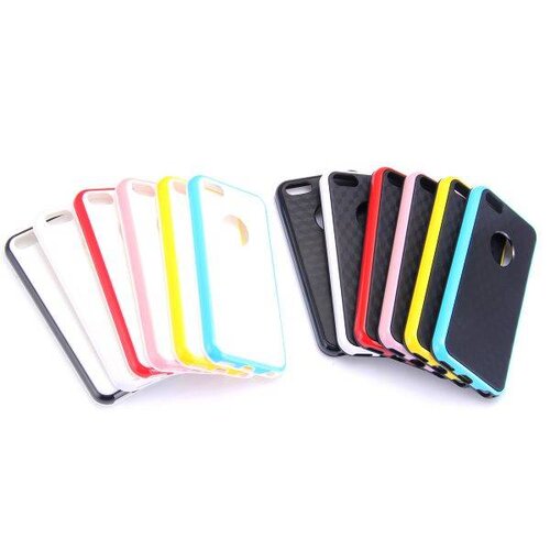 tpu pc hard case voor iphone 5 s wit zwart