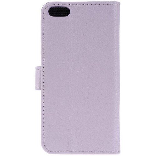 lederen wallet case voor de iphone 5 5s paars