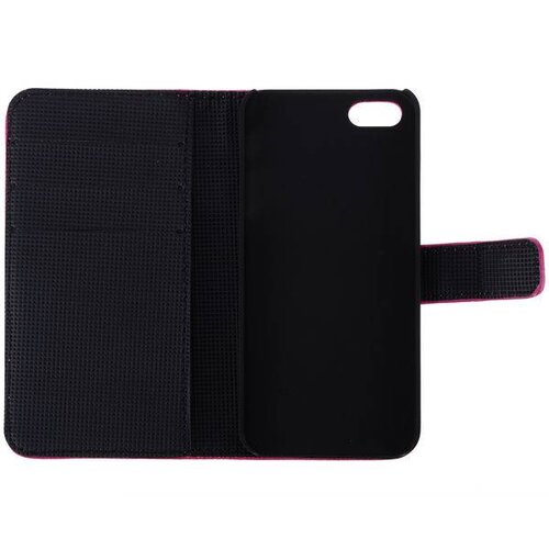 lederen wallet case voor de iphone 5 5s roze lederen wallet case voor de iphone 5 5s roze