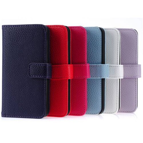 lederen wallet case voor de iphone 5 5s donker bl lederen wallet case voor de iphone 5 5s donker bl