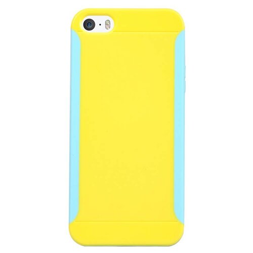 Baseus Baseus Hybride Hardcase + Screenprotector iPhone 5(s)/SE - Geel / Cyaan Baseus Baseus Hybride Hardcase + Screenprotector iPhone 5(s)/SE - Geel / Cyaan