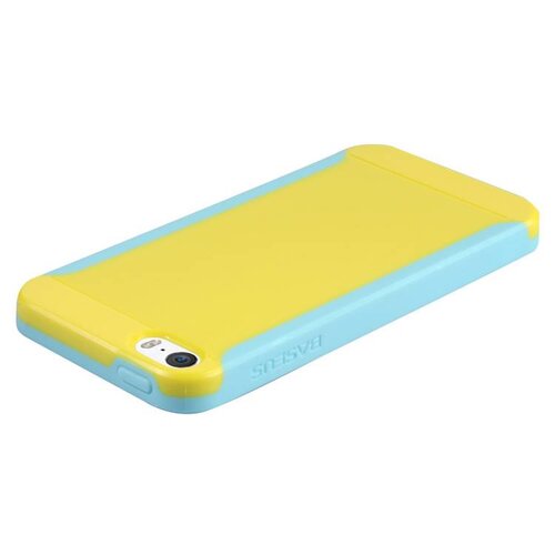 Baseus baseus hybride hardcase screenprotector iphone 5 s se geel cyaan Baseus baseus hybride hardcase screenprotector iphone 5 s se geel cyaan
