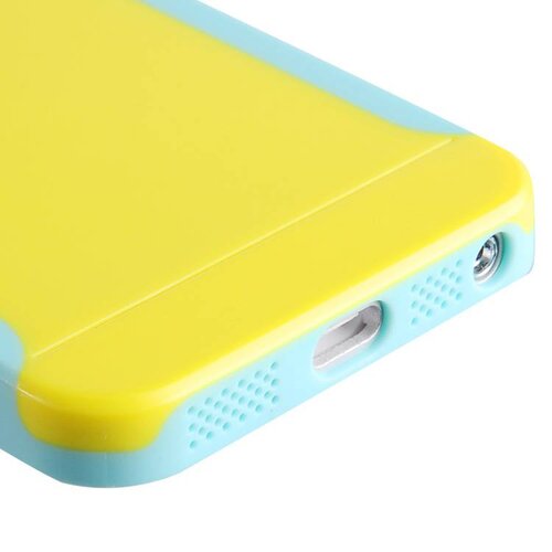 Baseus baseus hybride hardcase screenprotector iphone 5 s se geel cyaan Baseus baseus hybride hardcase screenprotector iphone 5 s se geel cyaan