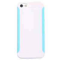 Baseus Hybride Hardcase + Screenprotector iPhone 5(s)/SE - Wit / Cyaan