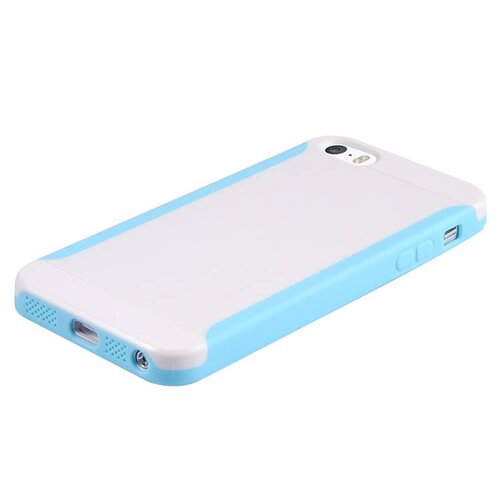 Baseus baseus hybride hardcase screenprotector iphone 5 s se wit cyaan Baseus baseus hybride hardcase screenprotector iphone 5 s se wit cyaan