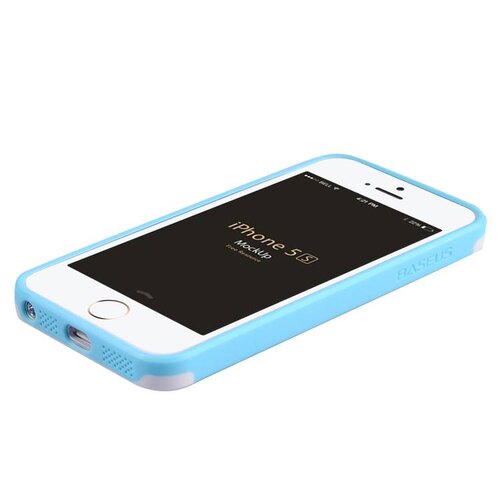 Baseus baseus hybride hardcase screenprotector iphone 5 s se wit cyaan Baseus baseus hybride hardcase screenprotector iphone 5 s se wit cyaan
