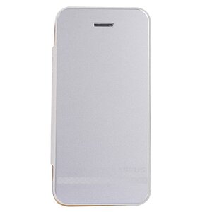 Zilverkleurige aluminium + PU Lederen hoesjes voor iPhone 5s 5