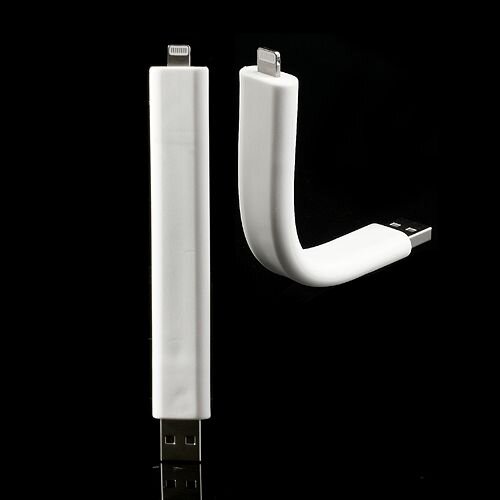 staande usb lightning 8 pin oplaadkabel wit